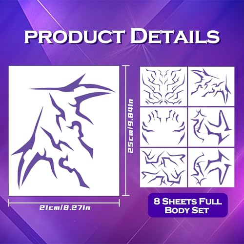 Demon Slayer Temporary Tattoos - 6 Sheets Waterproof Body Art