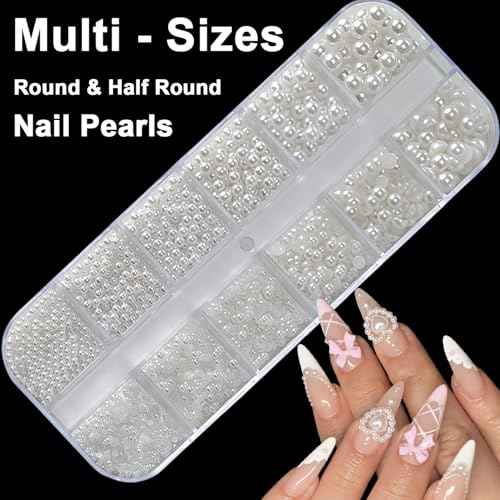 Nail Art Charms and Gems, 8 Boxes of 3D Nail Rhinestones Kit, Multi-Size of Nail Jewels Accessories Flatback Nail Pearls Multi Shape Nails Crystals Resin Nails Decor Supplies with Tools