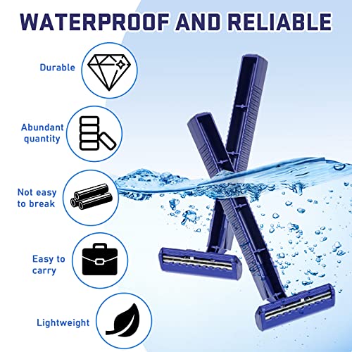 Chumia Twin Blade Razors for Men Stainless Steel Disposable Razors Men Bulk Plastic Shavers Multipurpose Portable Manual Disposable Shavers for Bathing Hotel Travel(600 Pieces)