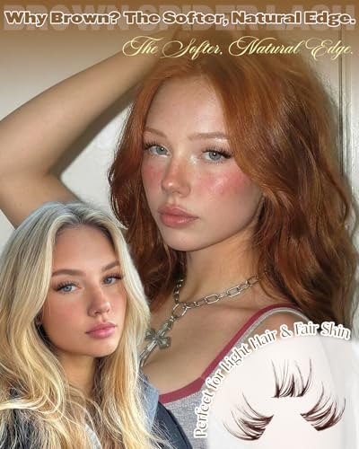 D Curl Brown Spider Lash Clusters - Natural Fluffy Individual Lashes