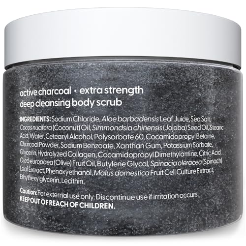 Charcoal Body Scrub with Collagen & Stem Cells