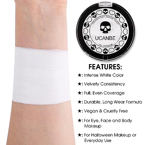 UCANBE White Cream to Powder Face Paint - Full Coverage Matte
