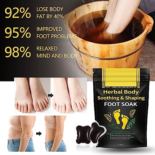 Herbal Detox Foot Soak Beads - Natural Ginger Cleansing Bath (25 Pack)