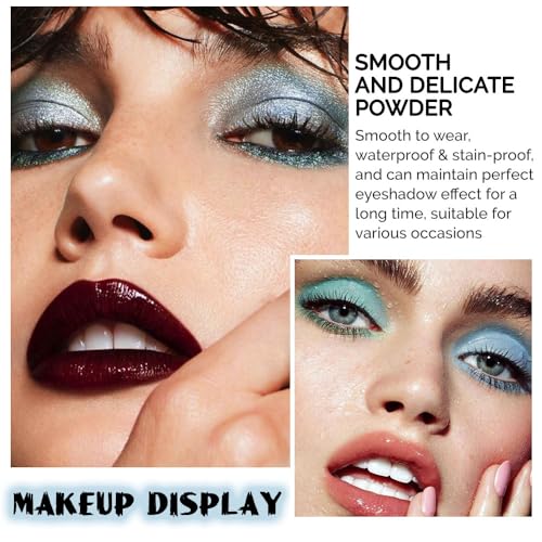 evpct 9 Colors Blue Glitter Eyeshadow Palette - Pack of 1, 0.25oz, Vibrant & Highly Pigmented Makeup for Elegant Looks