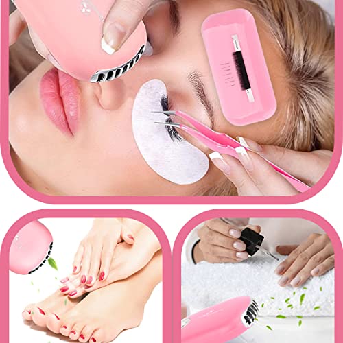 Lash Extension Kit Professional Eyelash Extensions Supplies Training for Beginners Mannequin Head Grafting Lash USB Fan Lash Shampoo Brush Spraye 0.07D Curl Mix 8-15mm Practice Eyelash Strips