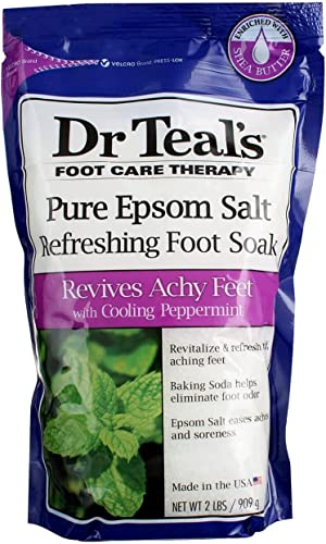 Dr. Teal's Cooling Peppermint Foot Soak Gift Set with Epsom Salt - 3 Pack, 2lb