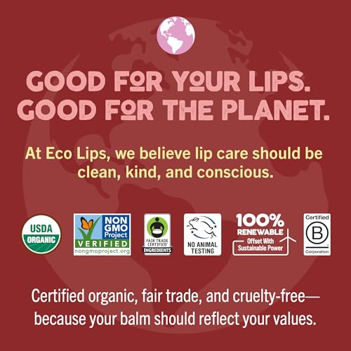 Eco Lips Organic Lip Sugar Scrub 4-Pack Variety Set