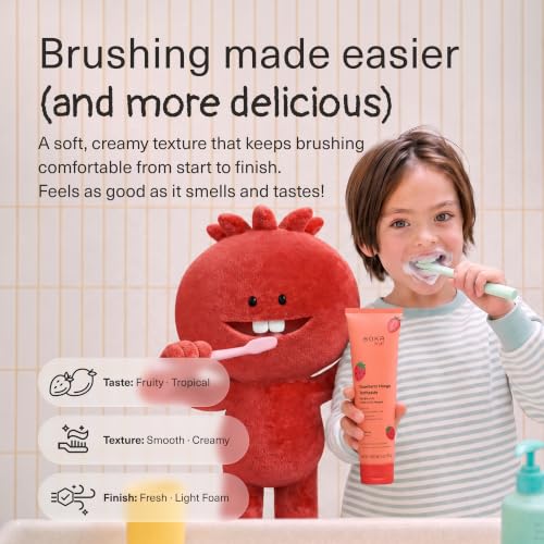 Boka Kids Fluoride-Free Nano Hydroxyapatite Toothpaste, Strawberry Mango 4oz