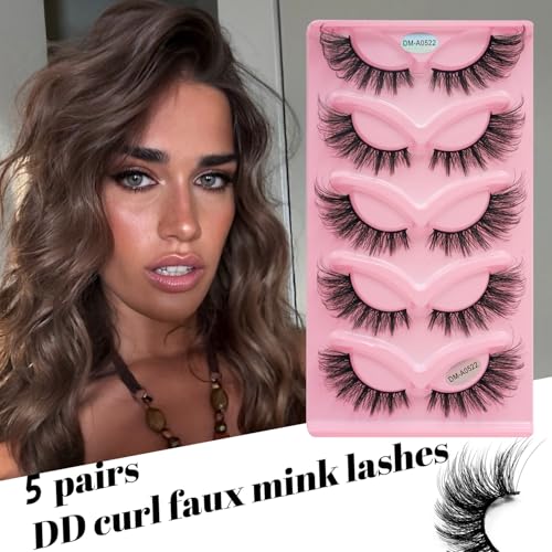 3D Wispy Faux Mink False Eyelashes - 5 Pairs