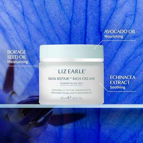 Liz Earle Skin Repair Rich Face Cream - Hydration Boosting Face Moisturizer with a Luxurious Cream Texture - Leaves Skin Feeling Soothed & Comforted (50 ml)