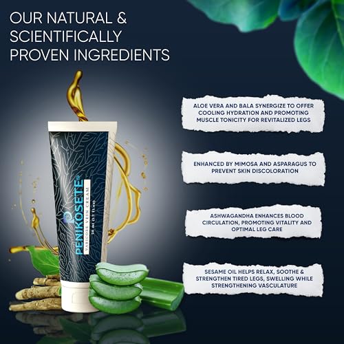 PENIKOSETE Varicose & Spider Vein Cream - Natural Ayurvedic Leg Formula