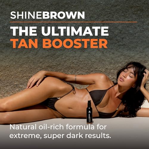 Shine Brown Tanning Oil – Dark Tan Accelerator, 5.07 fl oz
