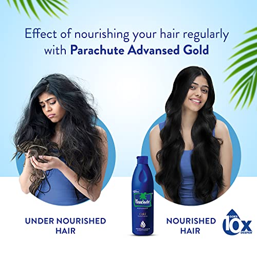 Parachute Advansed Gold Coconut Hair Oil with Vitamin E, 13.5 fl oz