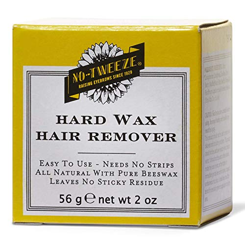 no tweeze Classic Hard Wax for Hair Removal - All-Natural Beeswax Formula for Eyebrow, Facial & Sensitive Skin, Strip-Free, 2 oz, 1 Pack
