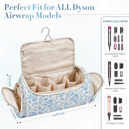 Hair Tools Travel Case with Hanging Hook - Quilted Organizer