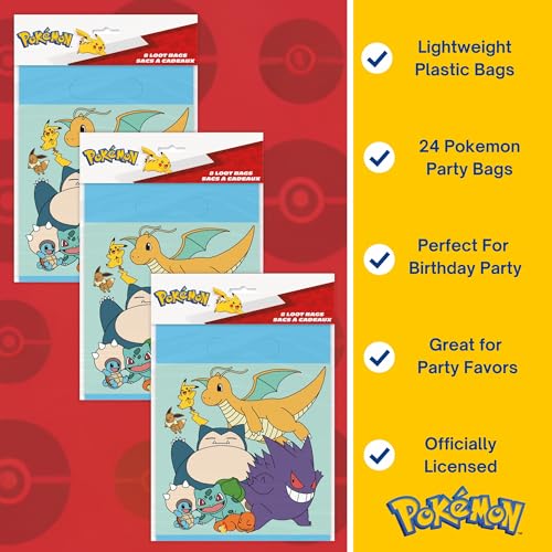 Pokemon Goodie Bags 24 Count | Party Favor Bags