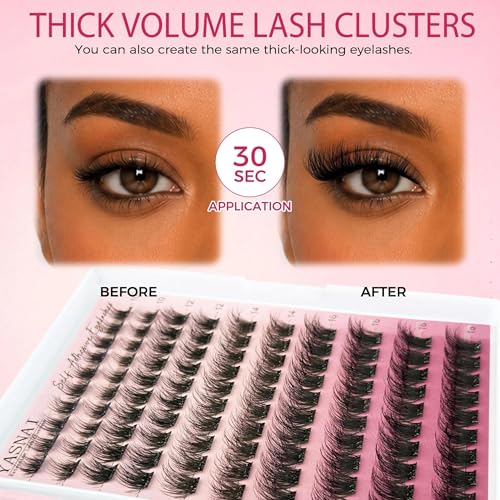 Self-Adhesive Eyelash Clusters 10-18mm Fluffy Mink Lashes