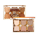 6 Color Eyeshadow Palette Matte & Shimmer Eyeshadows Blendable & Long Lasting Eye Shadow Blendable & Buildable Eye Makeup Cute Bear outer packaging