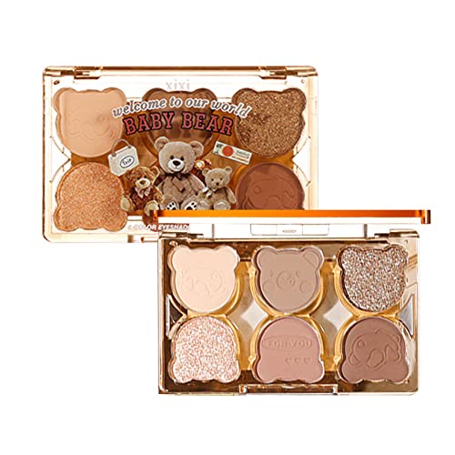 6 Color Eyeshadow Palette - Matte & Shimmer Eye Makeup