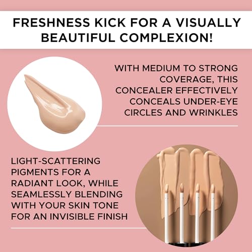 ARTDECO Waterproof Long-Wear Concealer - Soft Ivory - Full Coverage, Matte Finish, and Nurturing Formula for Dark Circles and Imperfections - 0.24 Fl Oz