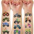 Monster Truck Temporary Tattoos for Kids, 10 Sheets