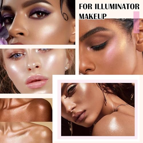 LSxia Highlighter Makeup Palette - Pink Gold Shimmer
