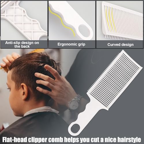 Men's Fade Haircut Guide Kit with Adjustable Silicone Band & Combs