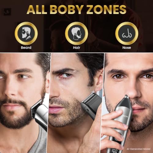 PRITECH 3-in-1 Cordless Beard Trimmer Kit - Waterproof & Rechargeable
