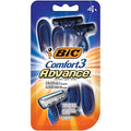 BIC Comfort 3 Advance Disposable Razors for Men, For an Ultra-Soothing and Close Shave, 4 Piece Razor Set
