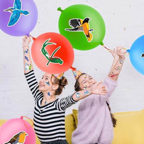 72 Piece Bird Party Favors Set with Punch Balloons & Tattoos