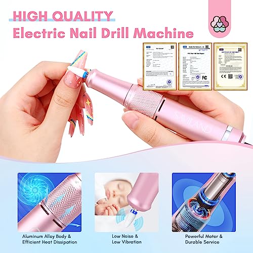 SAVILAND 40000 RPM Portable Electric Nail Drill Set for Professionals