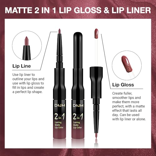 2 in 1 Lip Liner & Liquid Lipstick Set - Matte, Waterproof
