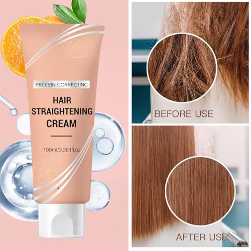 Protein Hair Straightening Cream - Frizz Control & Repair 3.38oz
