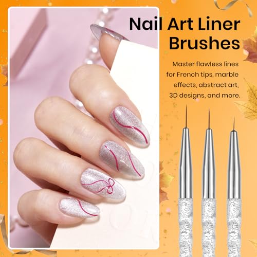 Beetles Blooming Gel 15ml & 31 Nail Art Brushes Kit for Creative Nail Designs