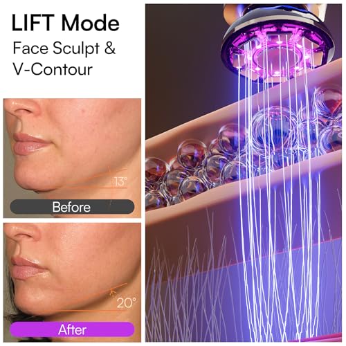 INIA Flare 3-in-1 Microcurrent Facial Device with Red Light Therapy - White