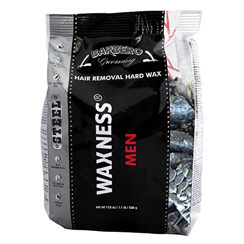 Waxness Wax Necessities Barbero Grooming Hard Wax Steel for Men 1.1 Pounds (Pack of 2)