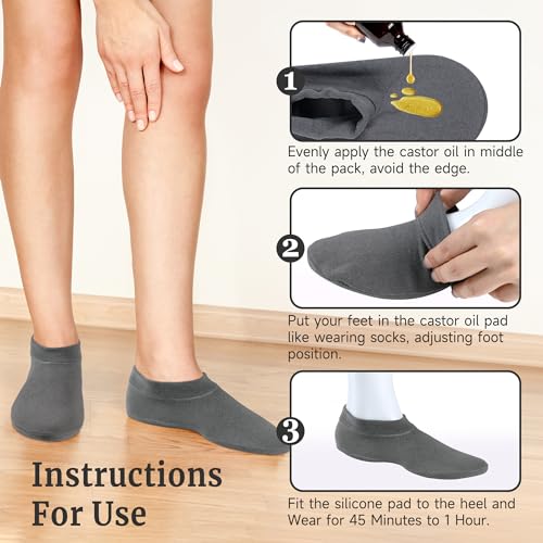 Pedobi Castor Oil Pack Wrap for Feet - Reusable Soft Foot Care Wrap