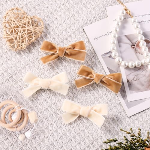 Velvet Bow Hair Clips 12-Pack – 2.8" No-Wrinkle Design for Women & Girls