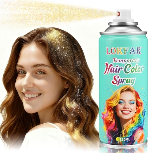 Gold Glitter Hair Spray - Temporary Shimmer for Hair & Body