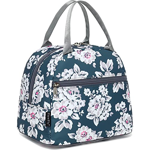 FlowFly Lunch Bag Tote Bag Lunch Organizer Lunch Holder Insulated Lunch Cooler Bag for Women/Men,Plum