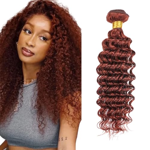 Color 33 Deep Wave Human Hair Bundles 18 Inch
