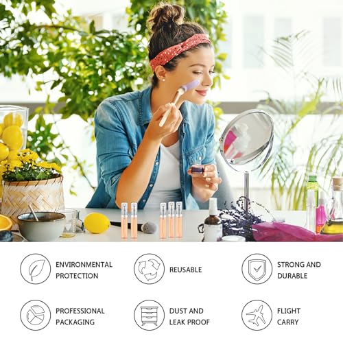 Mini Spray Bottle 105PCS 5ML Clear Glass Perfume Bottles Refillable Fine Mist Spray Bottles Empty Fragrance Sample Spray Containers Cosmetics Atomizer for Cleaning,Travel,Essential Oils