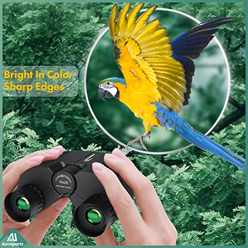 Small Compact Binoculars Adults Kids - Lightweight Easy Focus Binoculars for Outdoor Hiking