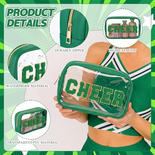 Cheer Makeup Bag with Chenille Letters | 3D Stand-Up Design
