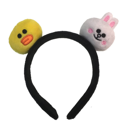 LKXHarleya 3D Bunny Cony Ear Headbands, Cute Animal Costumes Hairband, Cartoon Bear Hair Accessories for Halloween Party Cosplay (Chickenrabbit-1)