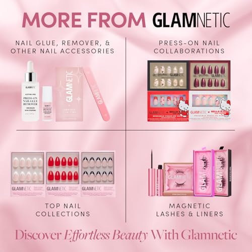 Glamnetic Press On Nails - Blue A Kiss | Short Squoval Design Kit