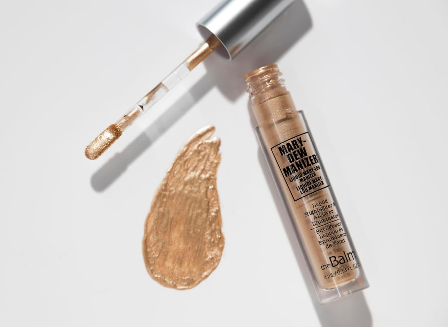 theBalm Mary-Dew Manizer Liquid Highlighter, All-Over Illuminator, Easily Blendable