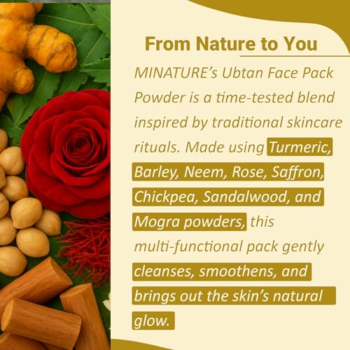minature Ubtan Powder| 100g (4oz), Turmeric, Barley, Chickpeas, Neem, Sandalwood, Mograflower, Saffron & Rose Petal |Traditional DIY Pack | From India