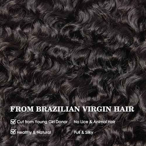 WEQUEEN Burmese Curly Bundles Human Hair 16A Brazilian Virgin Hair 20 Inch Thick Weave Natural Black