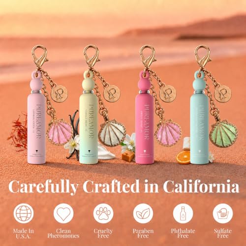 PUREAMOR Pheromone Perfume 4-Pack Keychain Set, 2ml High Concentration